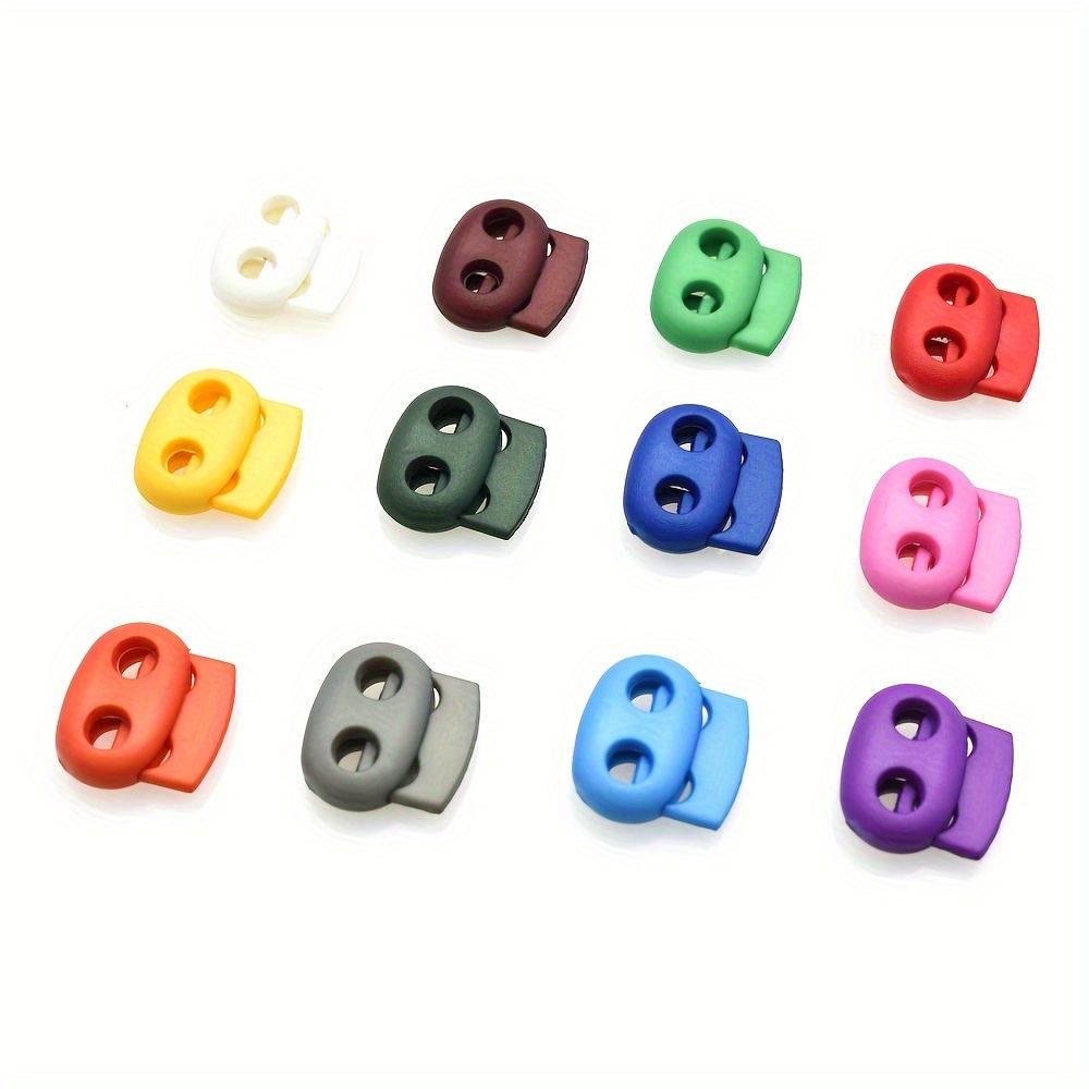 

Meigmeil Plastic Cord Locks - 13pcs Mixed Colors Toggle Stopper 5mm Hole For Drawstrings On Clothing, Shoes, Sweatpants - Bean Cord Lock Clamp For Bags, Sportswear Accessories