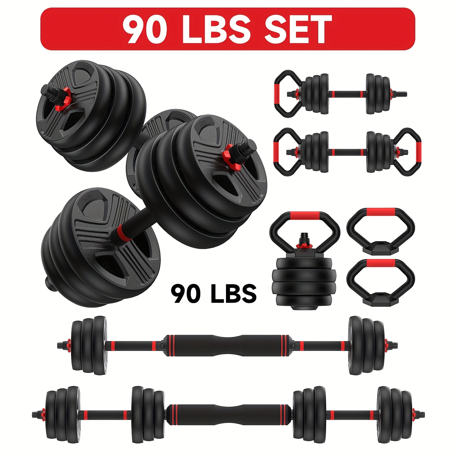 DINASTA「FITNESS DUMBBELL SET 3kg」 Amazon.com : Adjustable Dumbbells Weights Set Barbell: 66Lbs