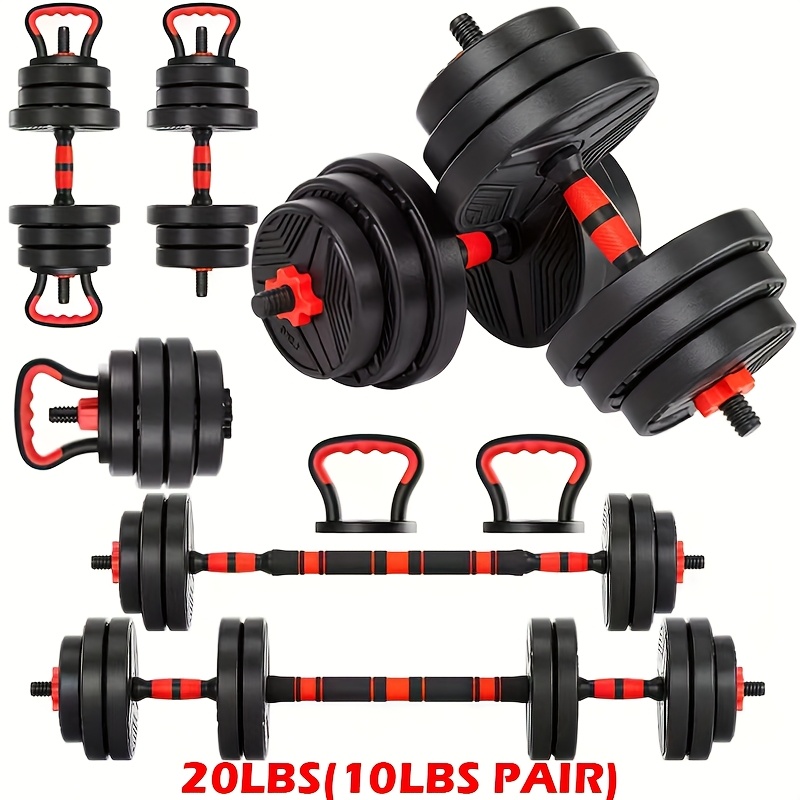 TEMU Adjustable Dumbbell Set, /70/90lbs Free Weights Set With Upgraded Nut, 4 In 1 Weight Set Used As Kettlebells, Barbell, Push Up Stand, Fitness