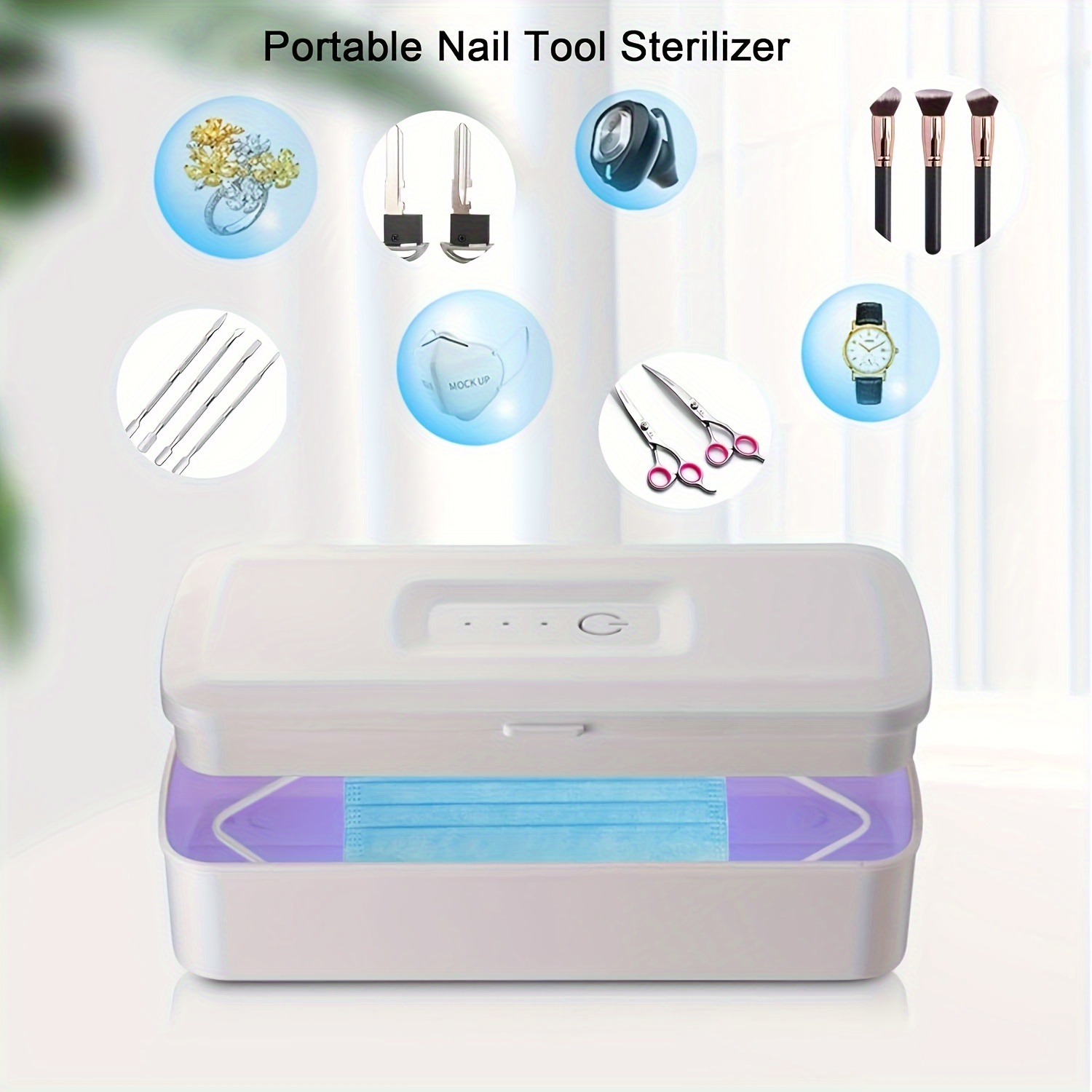 

Uv Sanitizer Box Uv-c Sterilizer Box, Shawty Tool Sterilizer Portable Sterilization Box For , , , , Jewelry, Phone, , (battery Not Included)