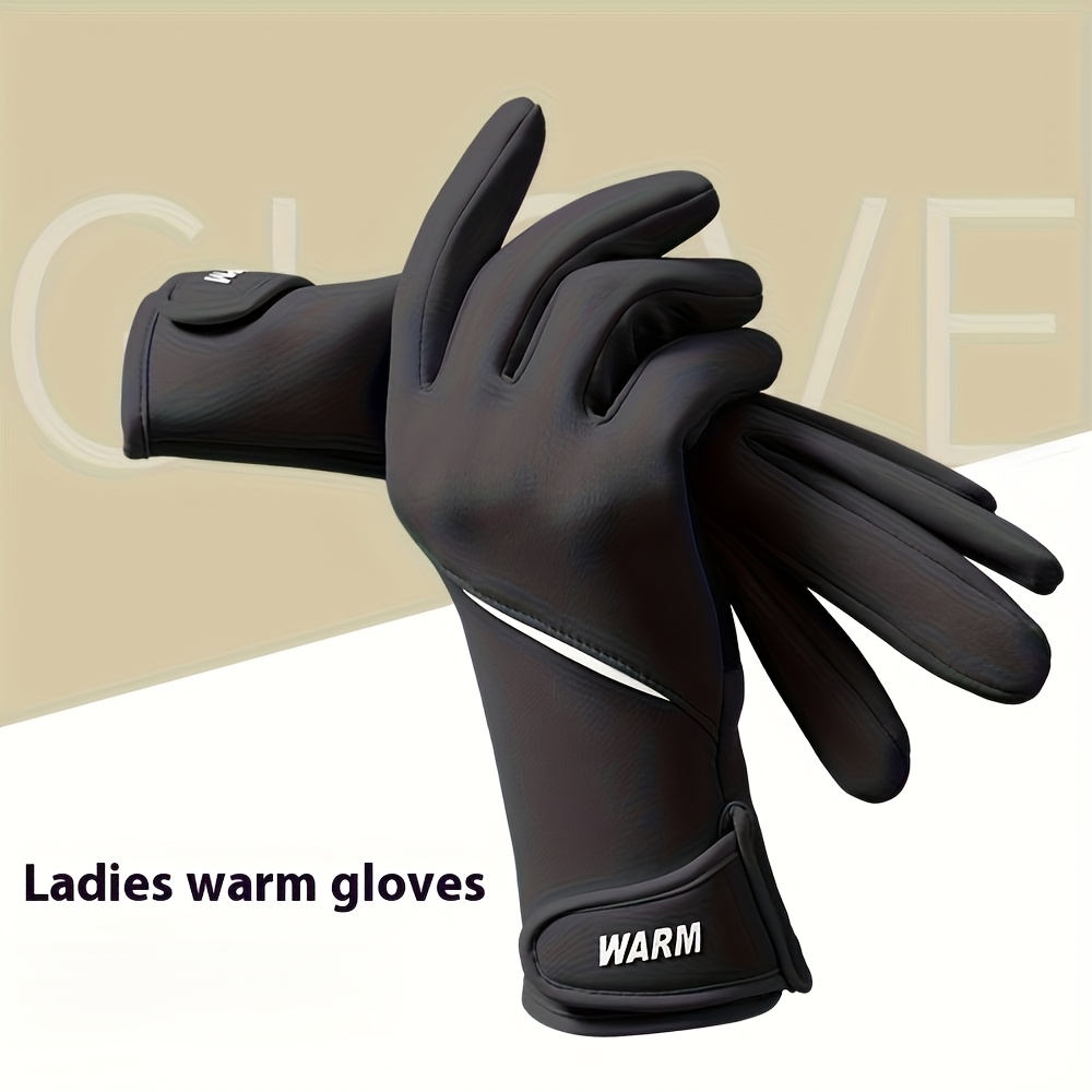 Image of Ladies' Winter Warm Gloves - Anti-slip Touch Screen Full-finger, High-quality Winter Gloves
