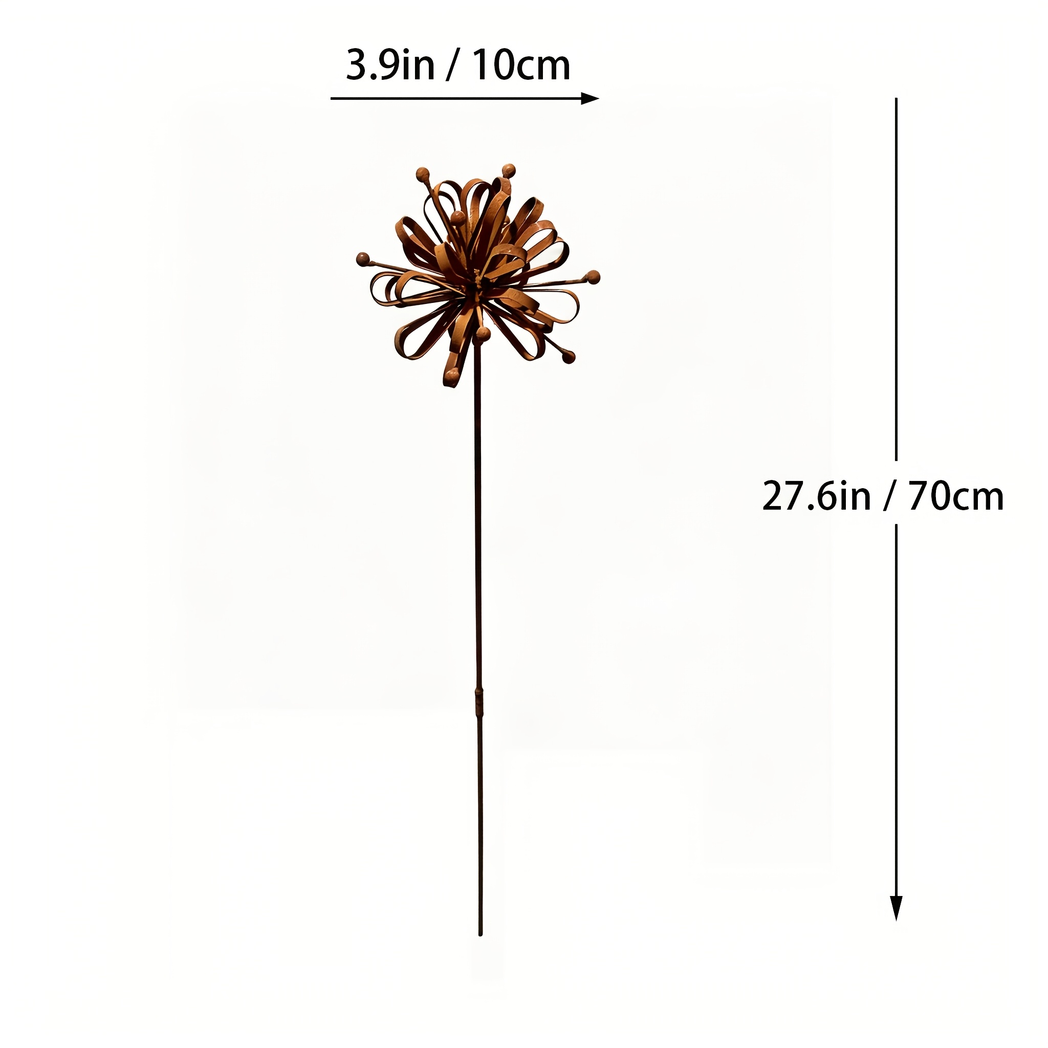 Image of 【3d】 [3d] Retro Rusty Metal Flower Arrangement Courtyard Lawn Decoration Ornaments Outdoor Garden Art Sculpture Inserts