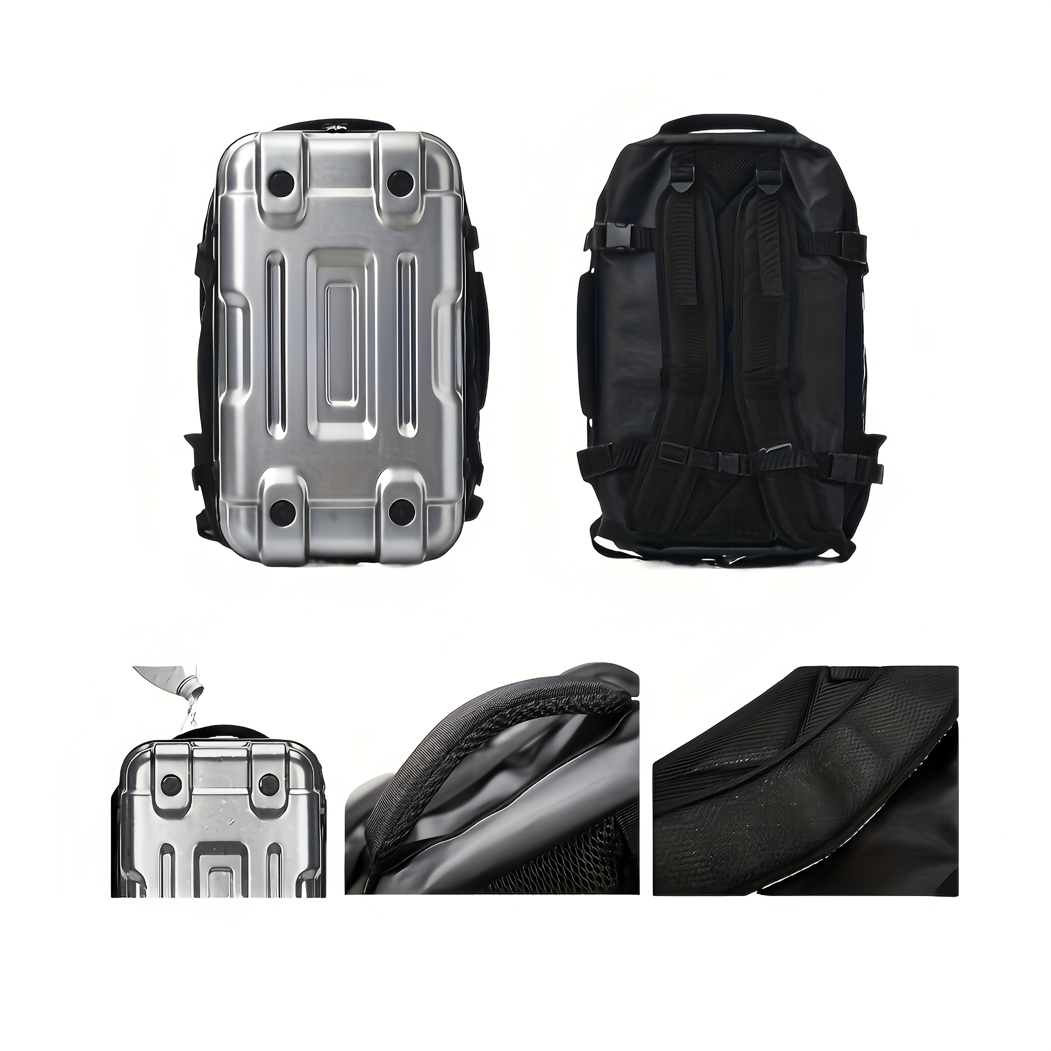 2pcs Silver Duffel Bags with *ner Wheels, TSA-Approved Combinations,  Laptop Sleeve, and Reinforced Handles Trave