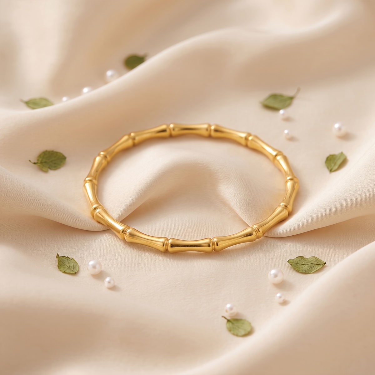 2pcs Oriental Elegance Double Bangle Set, Modern Design