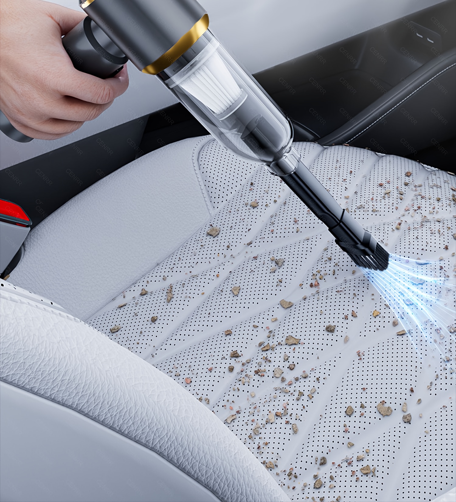 2026 NEW CENRR 16000PA Car Vacuum Cleaner | Portable Handheld Wireless Strong Suction Car Cleaner Cleaning Machine Mini Vacuum Cleaner with USB Charging, ABS Resin Body, Blow and Suction Integrated, 3.38-6.76oz Dust Cup Volume