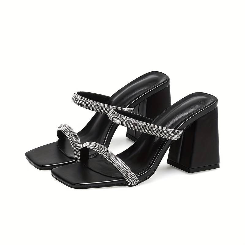 Sandales à Paillettes Pour Fille - Talons Bas, Bout Fermé, Idéales Mariage, Anniversaire, Demoiselle D'honneur