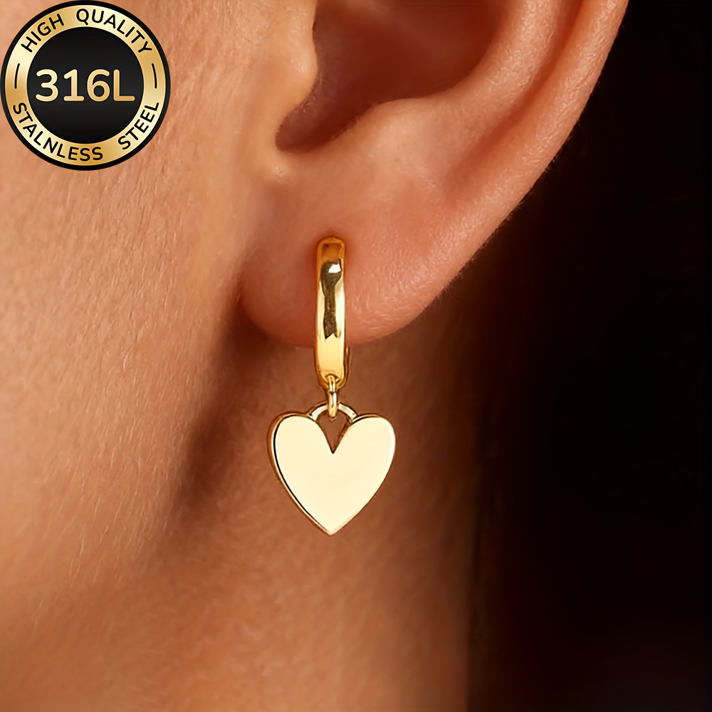 High-quality Stainless Steel Hypoallergenic Earrings, Anti-fade, Simple And Elegant, Fashionable Women's Earrings For Daily Wear Or Parties, Jewelry Accessories, Are Exquisite Gifts For Women.