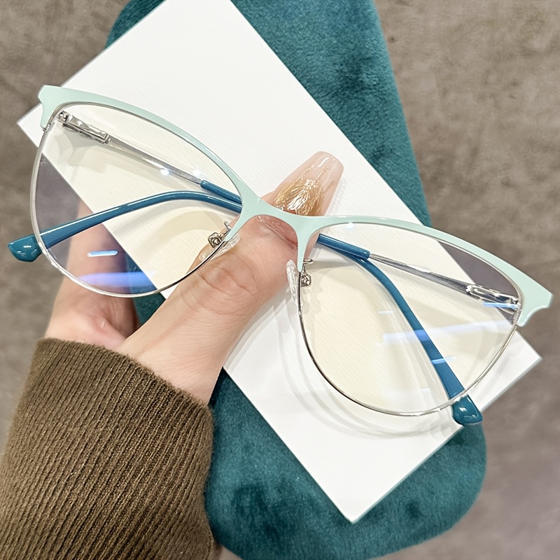 Unisex Minimalist Metal Frame Glasses Oval Full-Rim Design, Lightweight  Durable, Clear Lens for, Office, Streetwear Versatile Fashion Accessory 