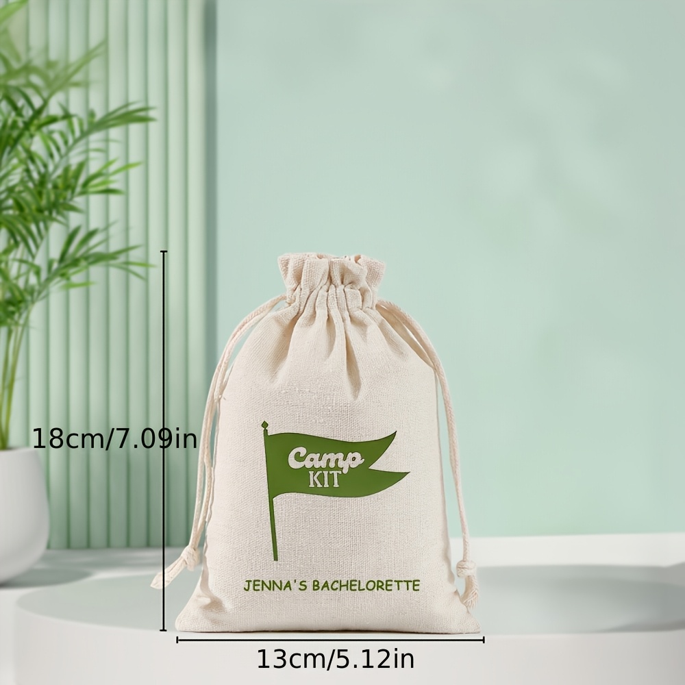 TEMU 5pcs Personalized Custom Camp Hangover Recovery Kit Bags Wedding Engagement Camping Mountain Bachelor Party Bachelorette Hen Party Bridal Shower