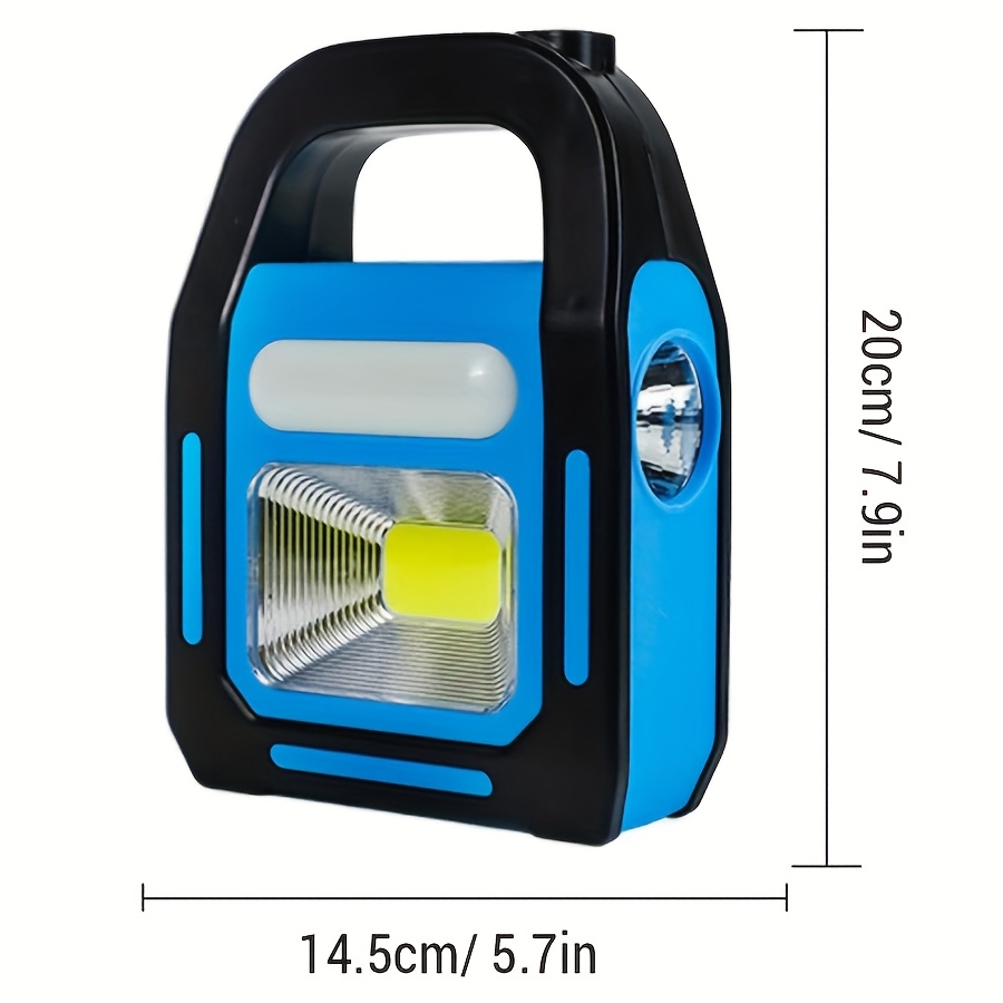 TEMU Usb Rechargeable Cob Led Camping Light, Charging Equipment, Solar Emergency Flashlight Led Light