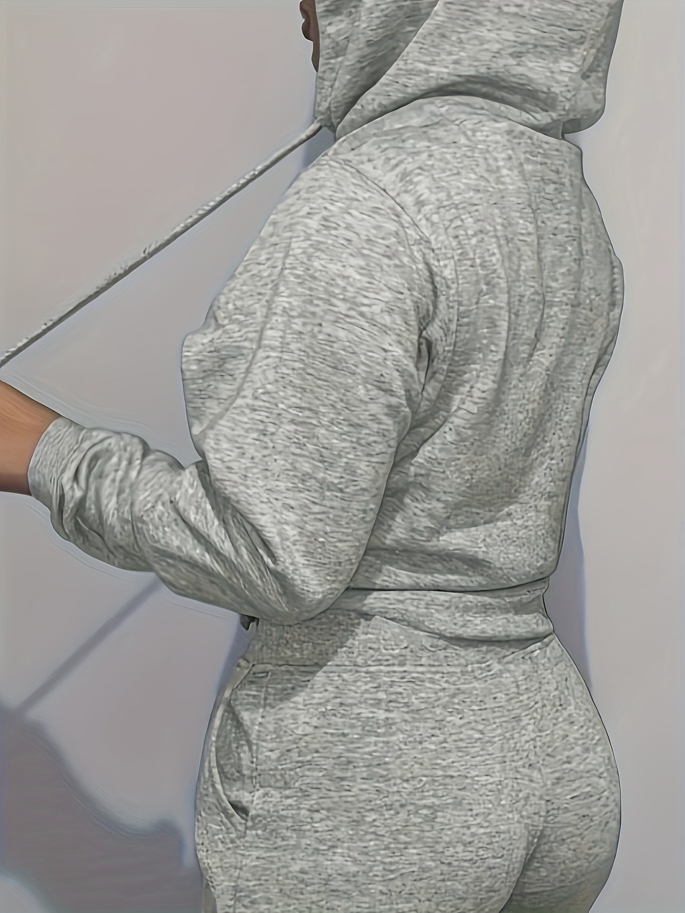 Women'S Solid Color Polyester Hoodie with Kangaroo Pocket, Fall Season Regular Length Pullovers, 100% Polyester Knit Fabric, 190g/m? - Cozy Casual Wear