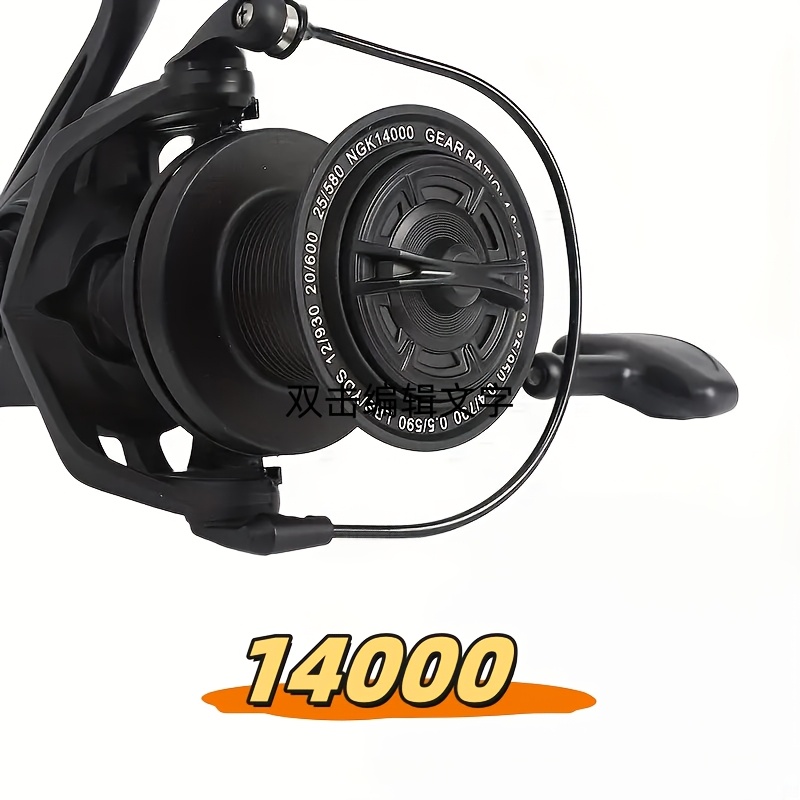 TEMU Carrete de línea de pesca de carpa europeo de metal, carrete de pesca giratorio, carrete de pesca de profundas, modelos 8000-14000, carrete de