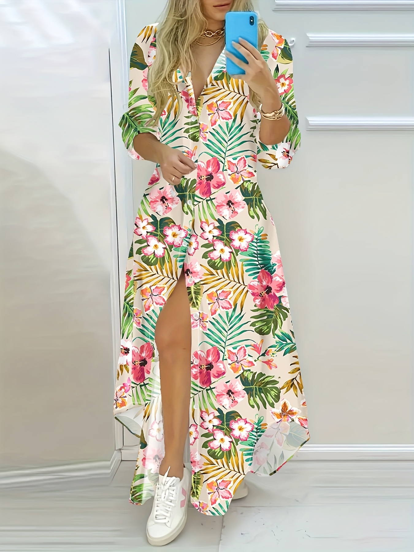 flowy wedding dress with sleeves Chiffon Maxi Wedding Dress with Flutter Sleeves EN5712 Size 16W / White
