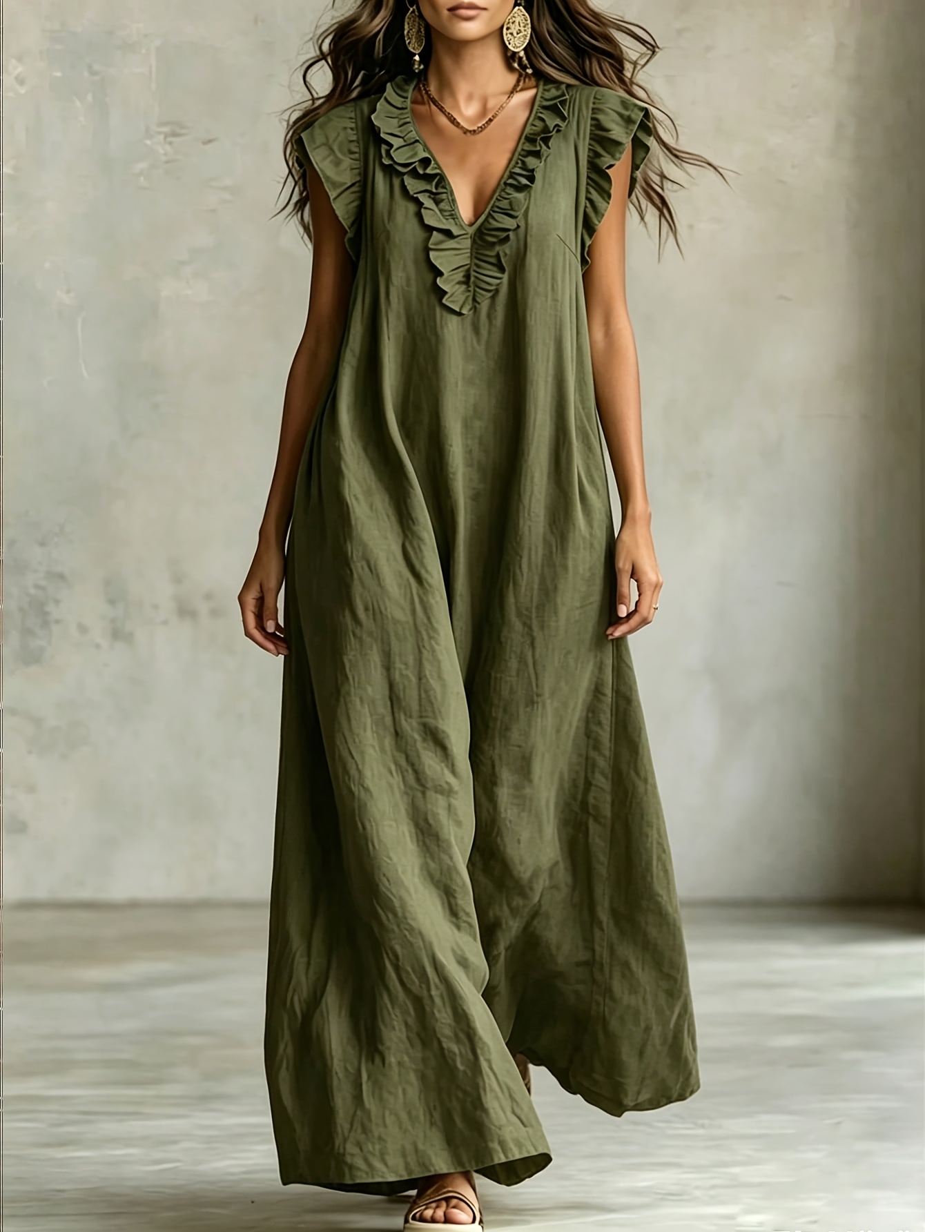 loose and flowy dresses long for summer sold on Temu United States Floral