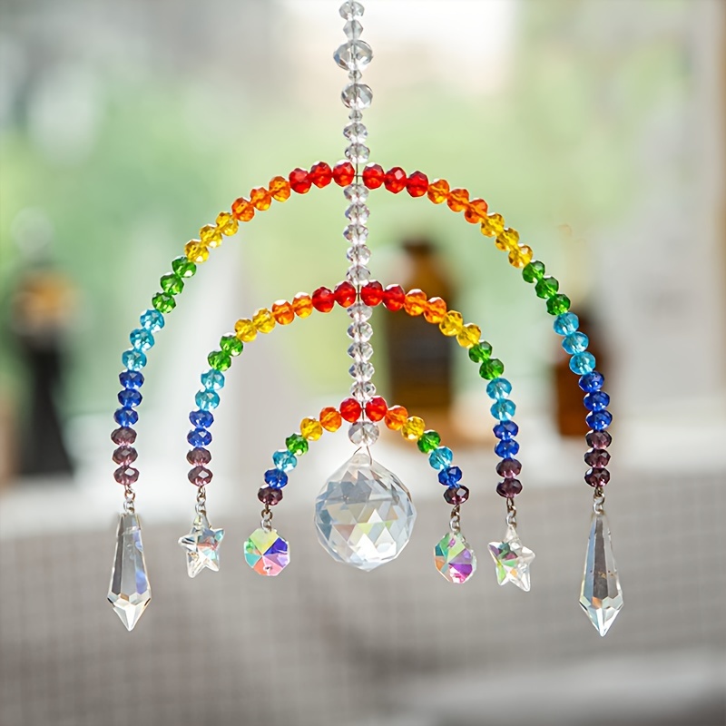 Image of 1pc Ball Prism Octagon Sun Catcher, Prism Hanging Ornament, Home , Garden Decor, Holiday Decor, Gift For Her