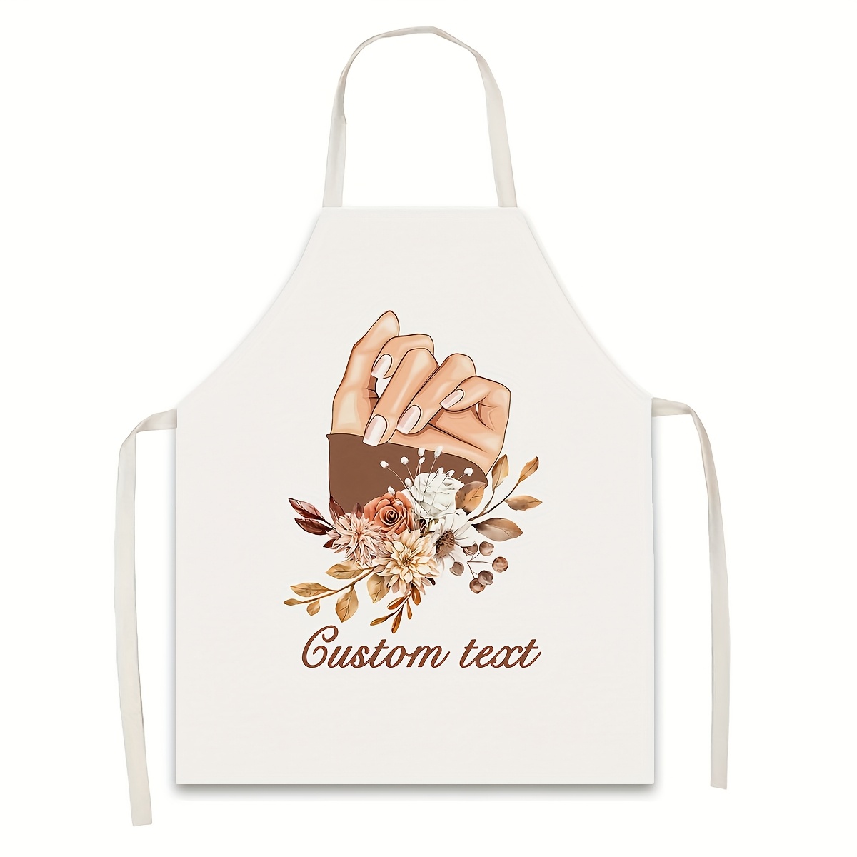 TEMU (customizable), 1pc Customizable Name Handmade Nail Apron, -like Material, Personalized Apron, Painting Craft Cooking Baking Gardening Apron,