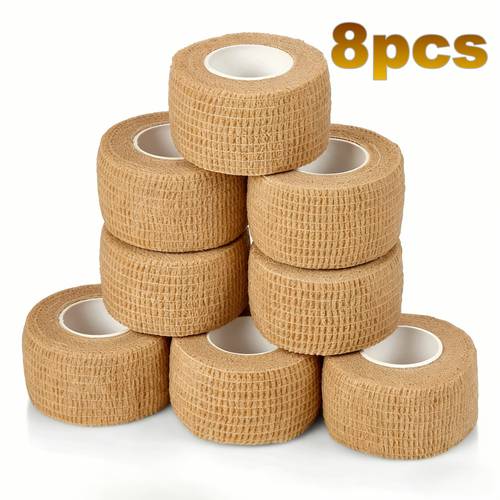8pcs自粘式脚趾保护贴(米色)——弹性布料,防止高跟鞋和鞋子摩擦,透气便携,适用于户外、运动、旅行及办公室与家用