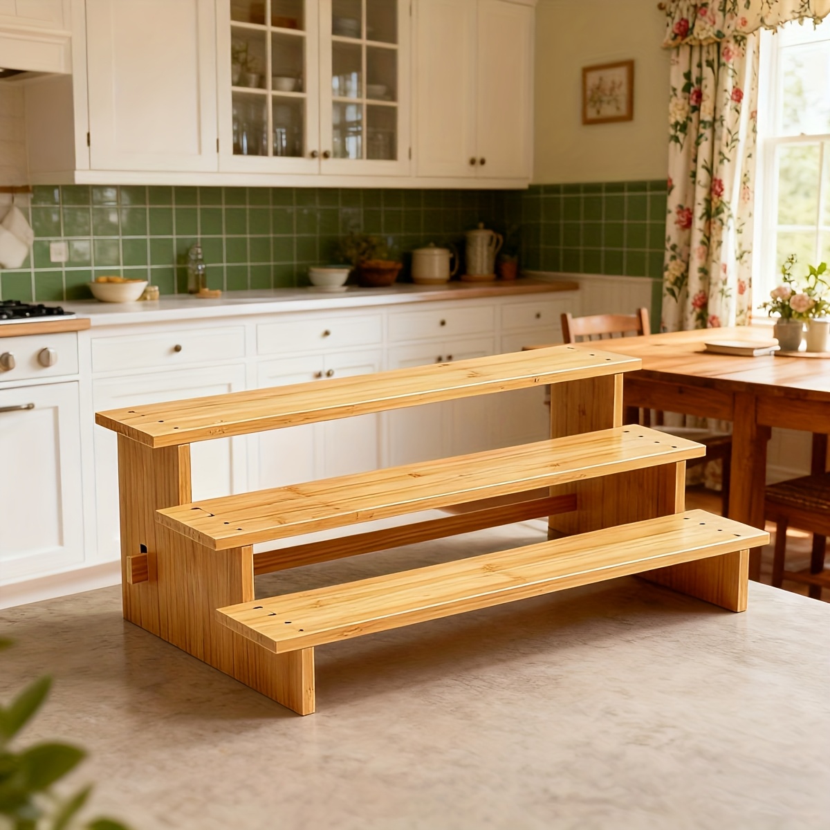 TEMU Spice Rack, Spice Rack Organizer For Cabinet, Neat Spice Organization For Cabinet, 3-tier Tiered Spice Rack, Multi-use Spice Rack Organizer,