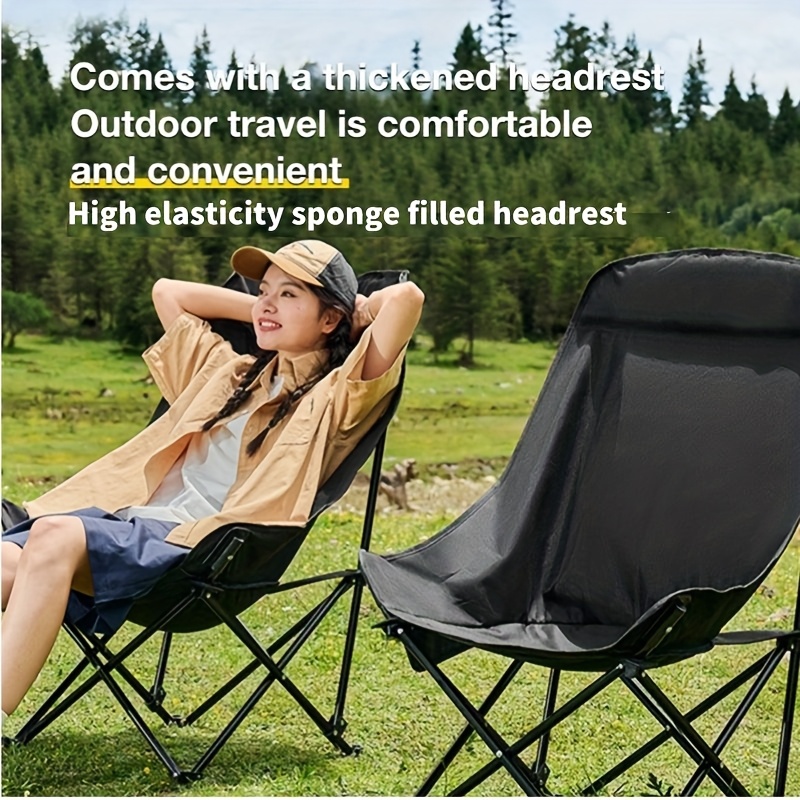 Three sided embrace high back moon chair outdoor folding chair camping ultra lightweight portable folding chair fishing chair sketching chair