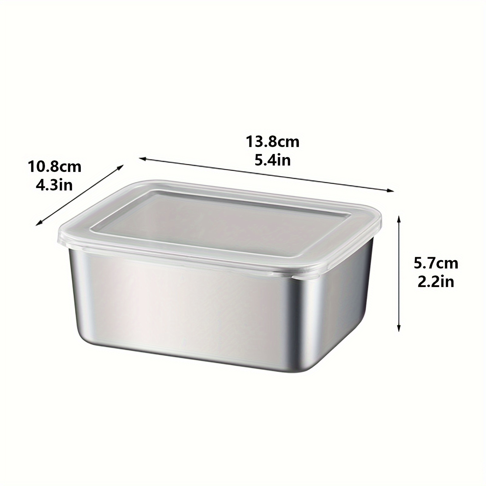 Set di 6 ciotole in acciaio inox con coperchi ermetici e