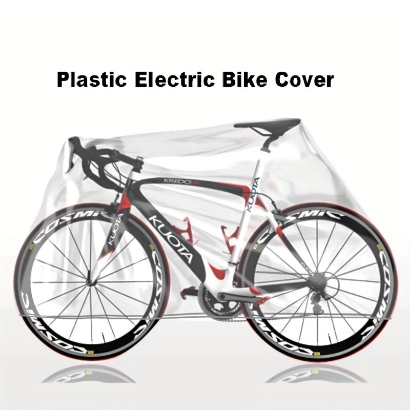 

1pc/2pcs Portable Waterproof Transparent Plastic Electric Bicycle Cover For City Bike, Mountain Bike, Scooter Motorcycle Cover
