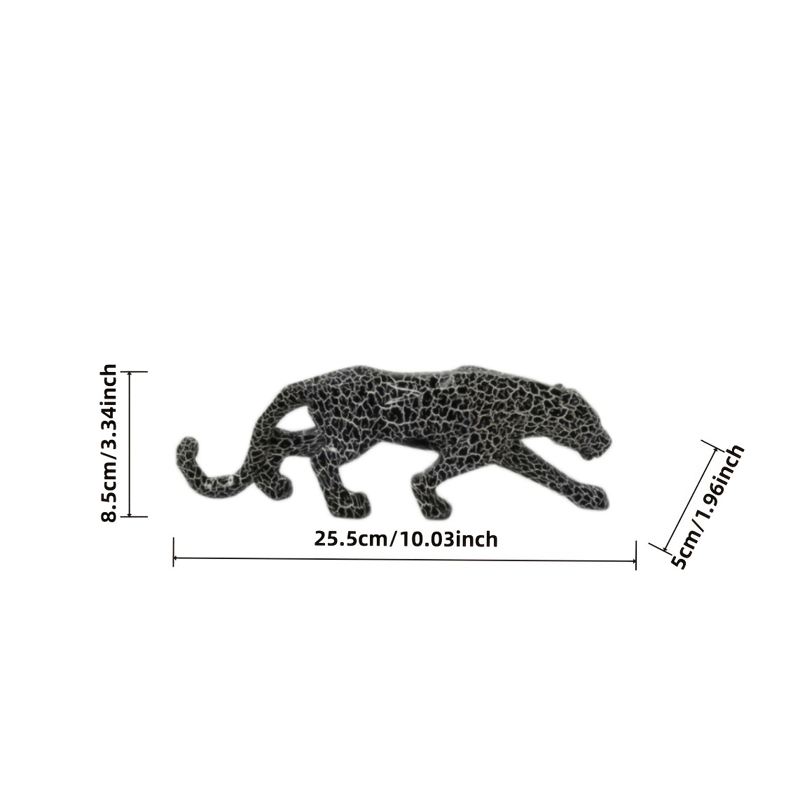 TEMU Collectible Figurines ï¼modern Black And White Zebra Pattern Leopard Sculpture - Resin Animal Ornament, Home And Office Desktop Decoration,