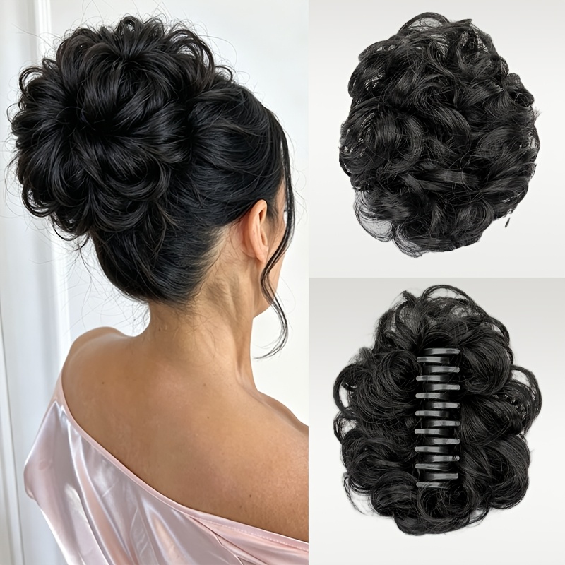 Image of Claw Clip Ponytail Extension - Synthetic Hairpiece For Women, Fake Wig Updo For Daily/party/cosplay