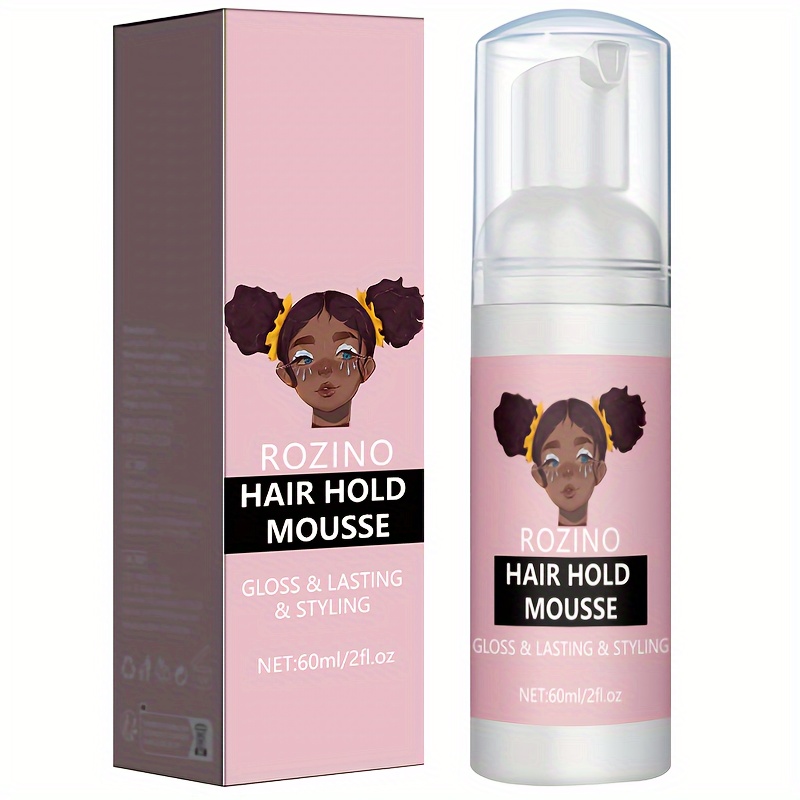 Image of Rozino Hair Hold Mousse - Moisturizing & Styling Foam For All Hair Types, Long-lasting Elastin Gel With Glycerin, Hair Styling Product | Easy Application Nozzle | Glycerin Enriched