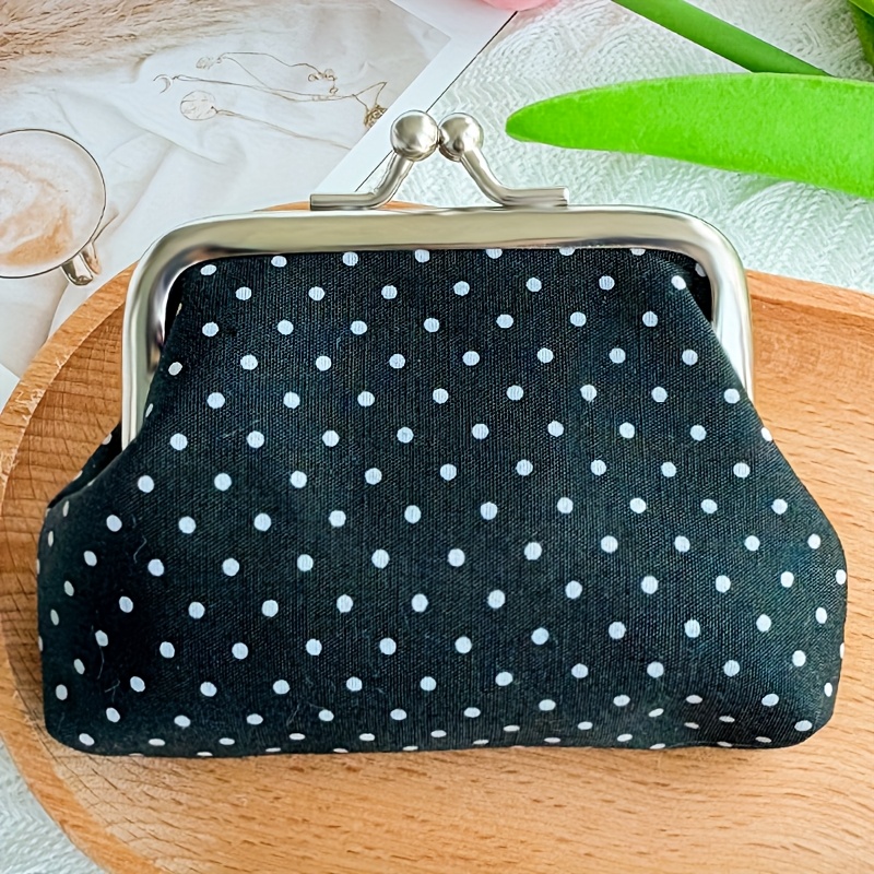 Image of A Cute Polka Dot Coin Purse, A Stylish Storage Bag For Headphones And Lipstick, A Daily Use Wallet