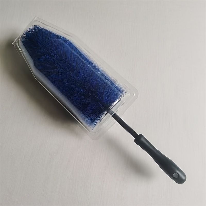 TEMU 1pc Wheel Cleaning Brush With Long Handle - Engine, Tire, And Car Detail Wash Brush For Easy Reach - Plastic Material, Ideal For Car Care And