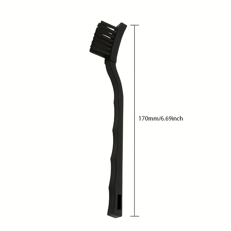 TEMU 5pcs Cleaning Brushes With Curved Handles, Suitable For Kitchen, Bathroom, Toilet, Garden, Outdoor Use, Crevice Cleaning, Stain Removal
