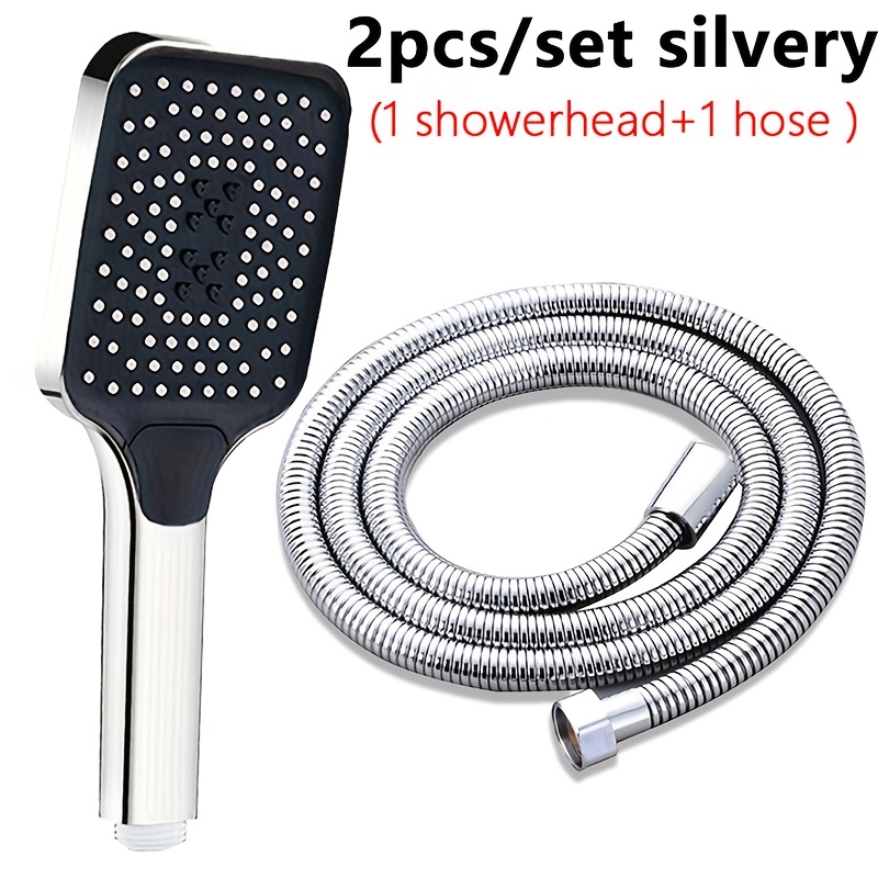 3-function Shower Head Kit - Extra Large Panel 5m Hose - High-pressure , Massage, And Mist Settings - Universal Fit, For Shower Use !