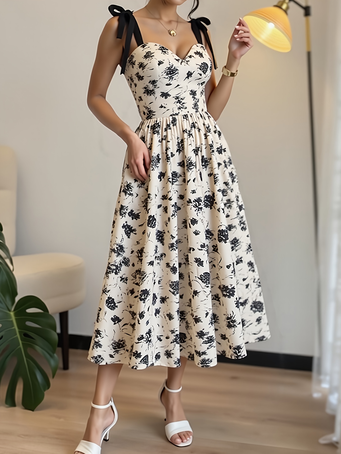 blue easter dress women Blue Gingham Mini Dress with Scallop Hem