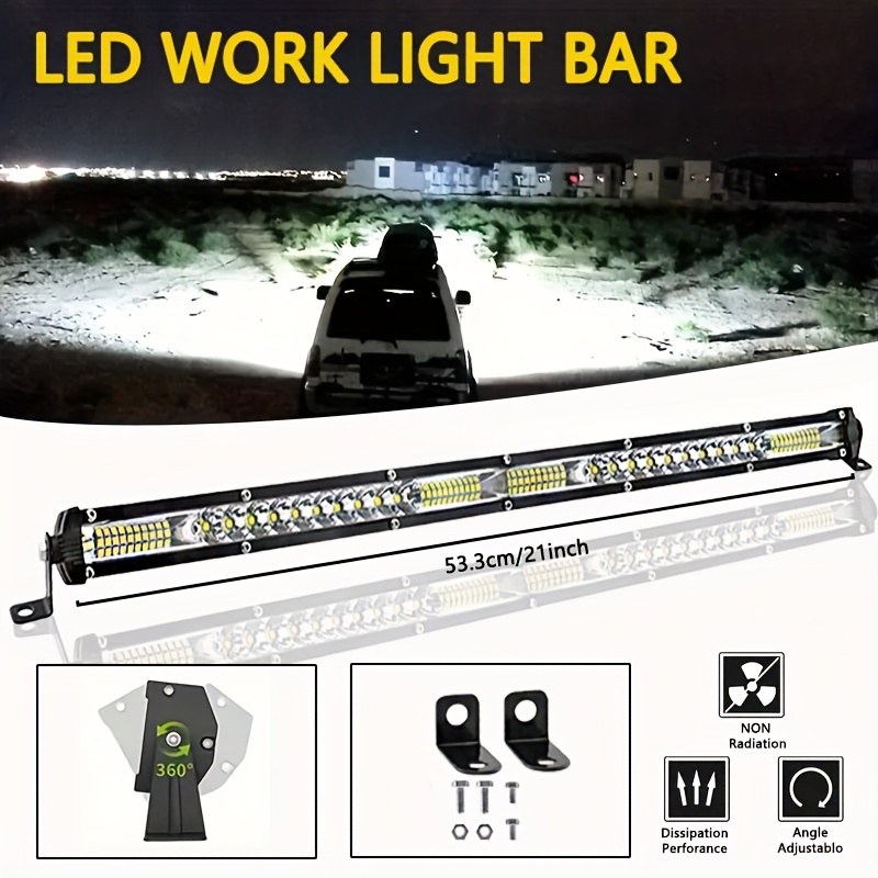 Ultra thin Single Row Led Cob Super Bright Daylight Car Temu