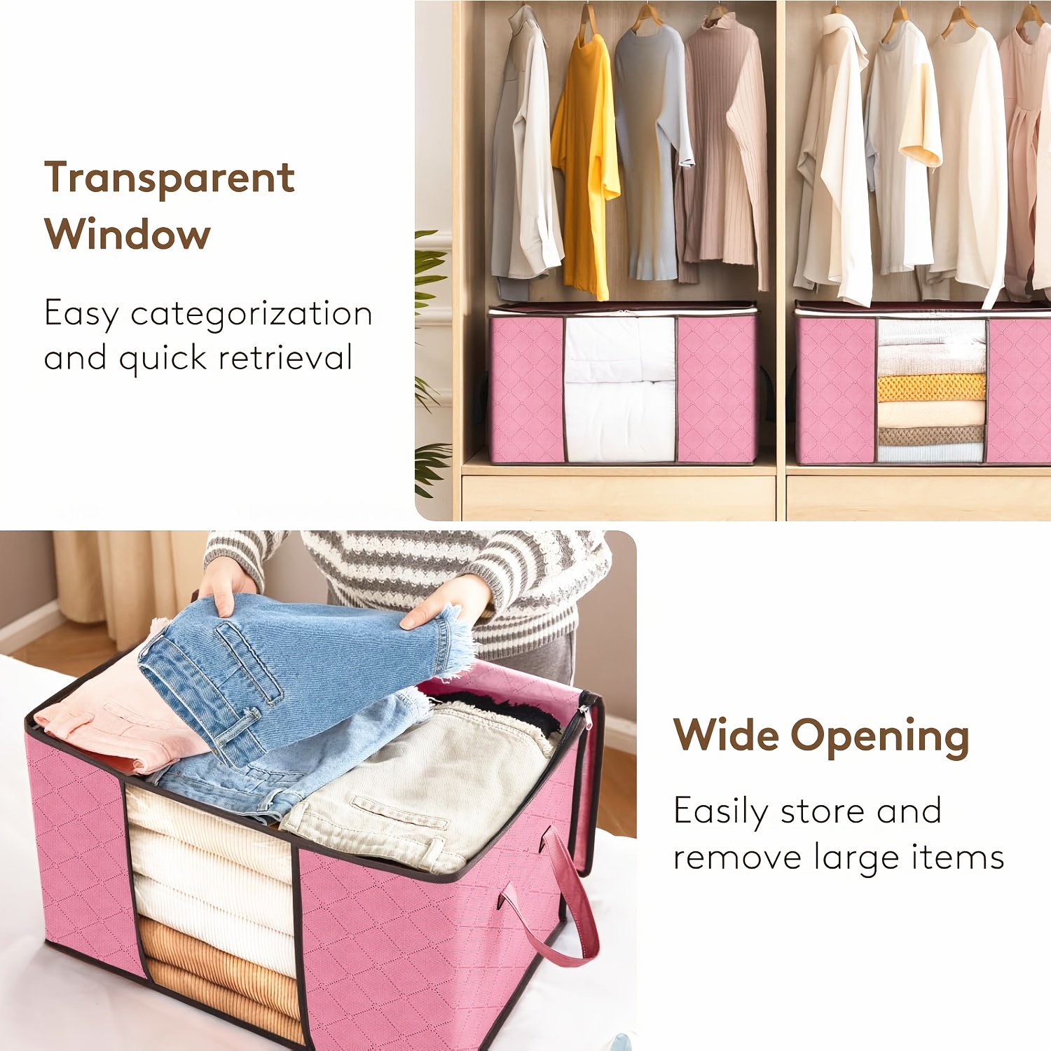 6er set große aufbewahrungstaschen schrank organizer