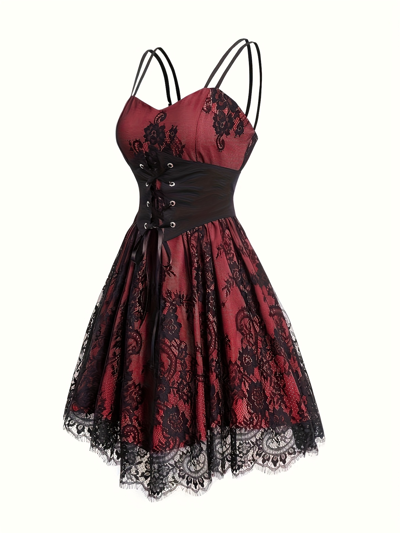 purple cami dress dark aesthetic womens lace dress - Temu