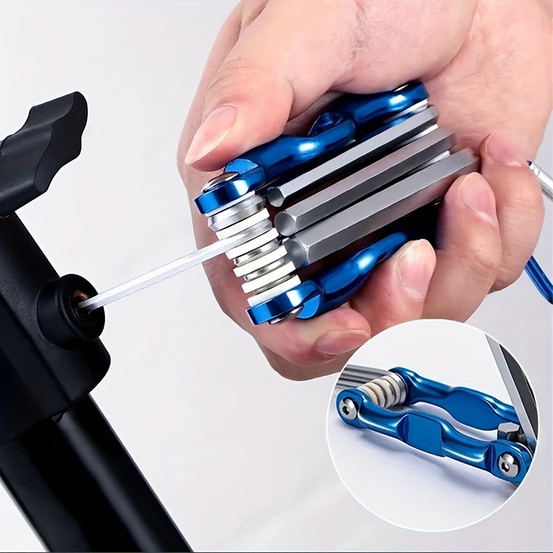 

Folding Hex Wrench Metal Metric Allen Wrench Set Hexagonal Screwdriver Hex Key Wrenches Allen Keys Hand Tool Portable Set With Car Keychain Repair