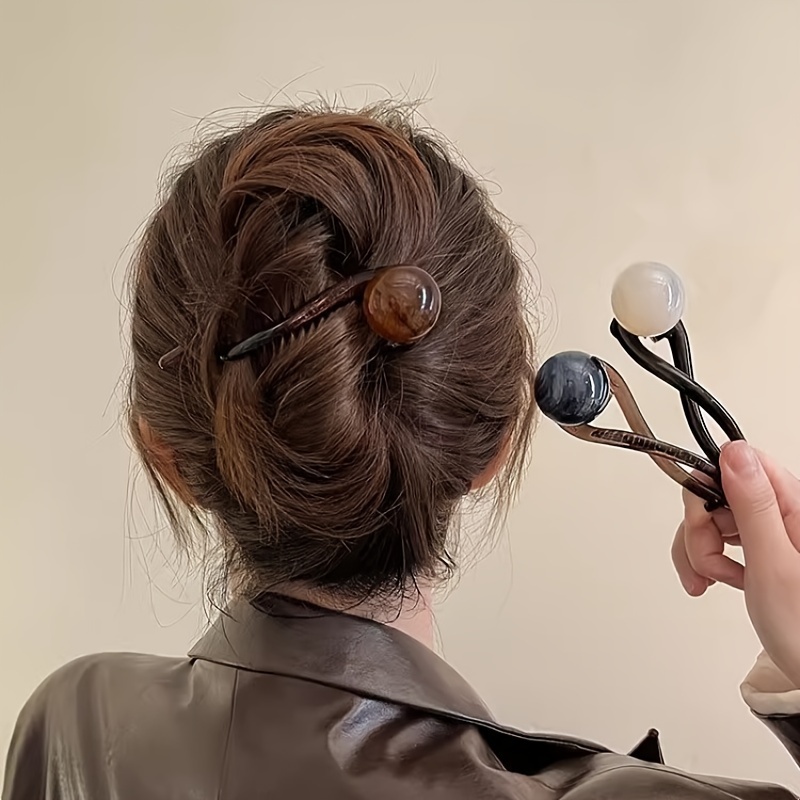 1pc vintage style large hair claw clip women plastic round Temu