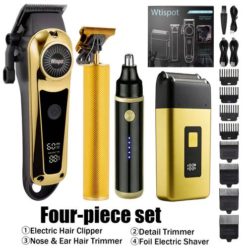 of everything 2pcs 3pcs 4pcs mens electric hair clipper nose hair clipper shaver set wireless usb charging professional hair clipper set with lithium battery his ideal gift christmas valentines gift fashionable