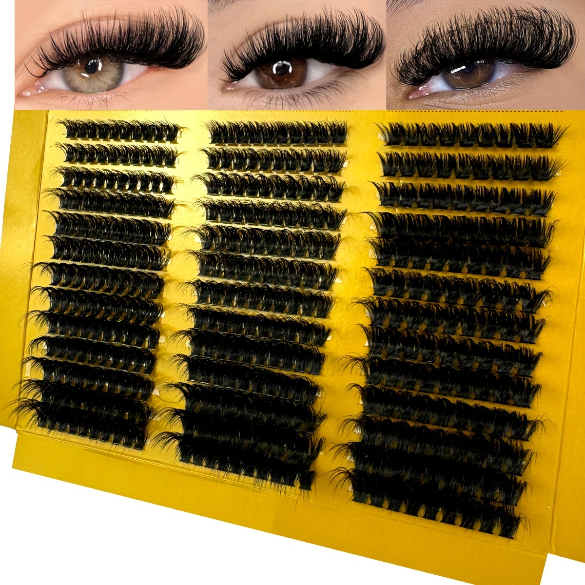 

Amsdcn Diy Cluster False Eyelashes Set - Mixed Length 6-15mm, C/d , Natural & Fluffy Style, Reusable Individual Lashes For Beginners