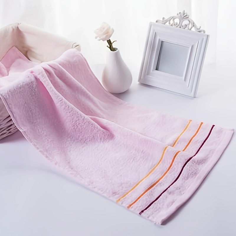 Candy Striped Style Hand Towel, Hand Towel, Foot Towel Soft Absorbent Solid Color Towel