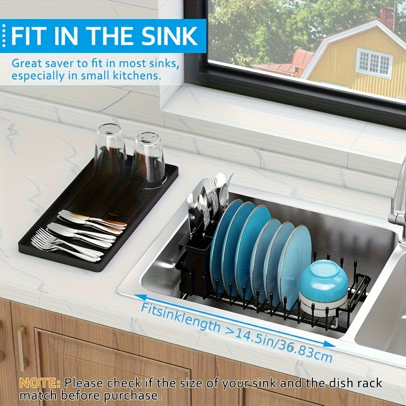 expandable 304 stainless steel sink dish rack silicone Temu