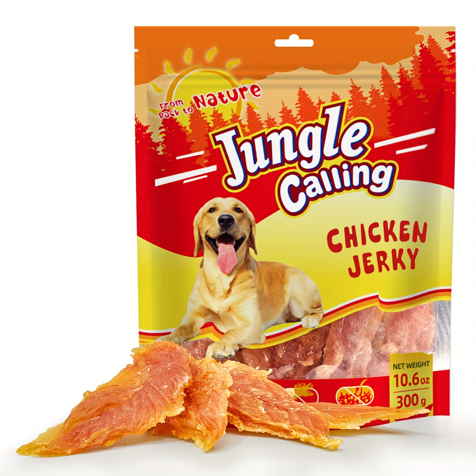 

Jungle Calling Dog Treats Chicken Jerky Training Treats, Slow Roasted Snacks For Medium And Large Dogs Chewy Treats 10.6 Ounce (chicken Jerky)