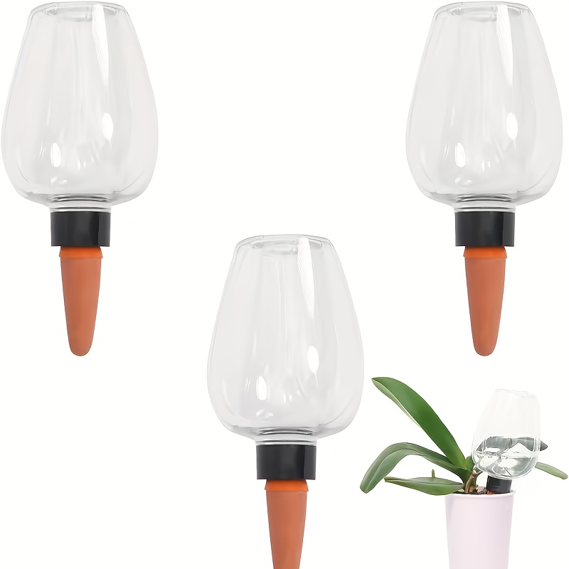Image of Automatic Plant Watering Globes, Plastic Watering Globes With , 12.3oz Plant Watering Device System With Slow-release Terracotta, Indoor Watering Stakes