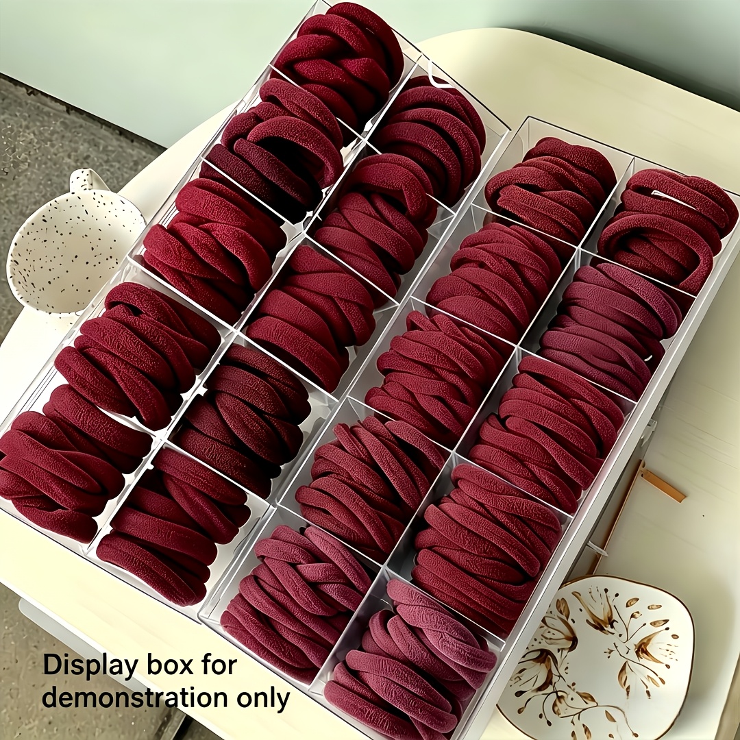 102pcs High Elastic Black Hair Ties for Strong Hold
