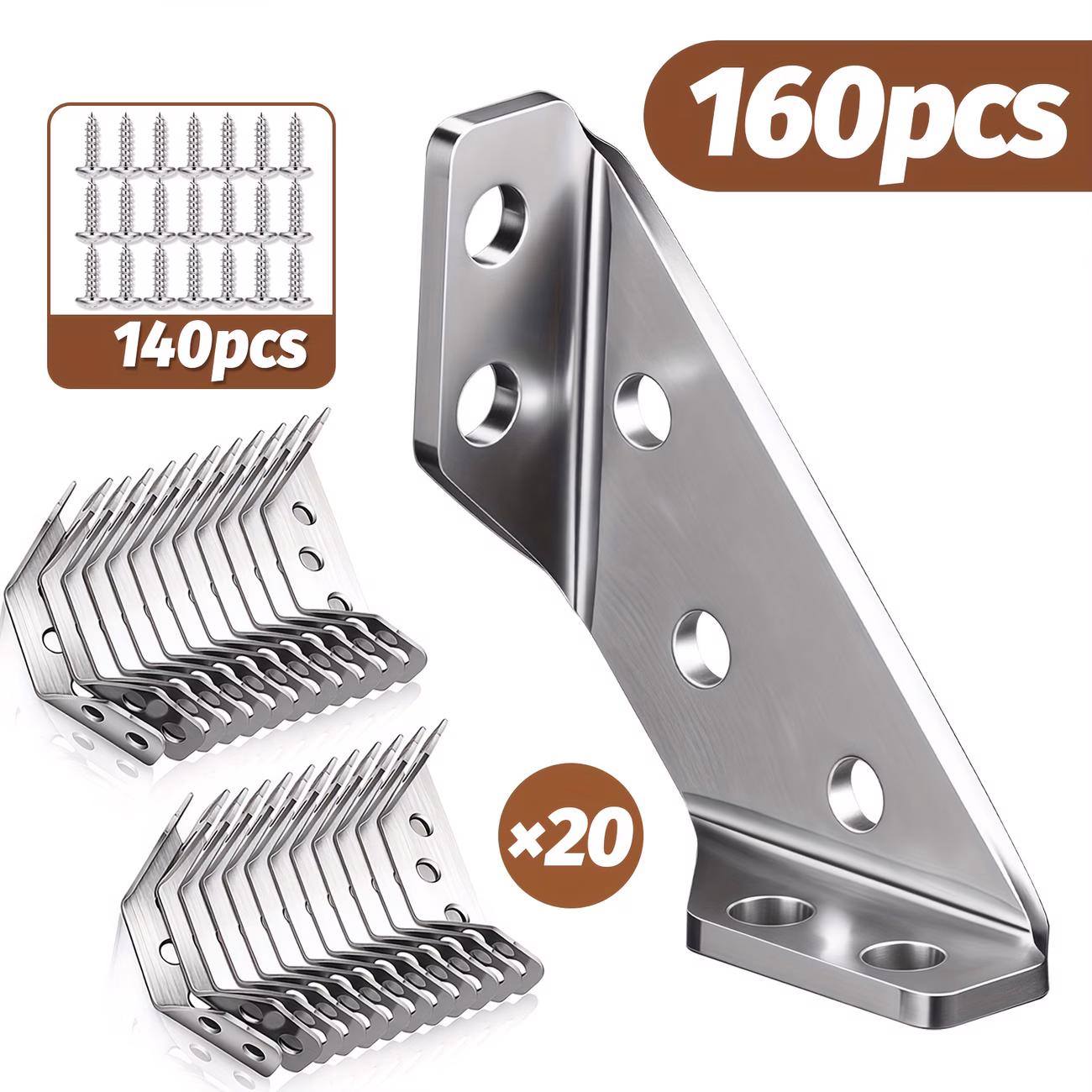 240 Heavy-duty Thickened Stainless Steel Corner Br...