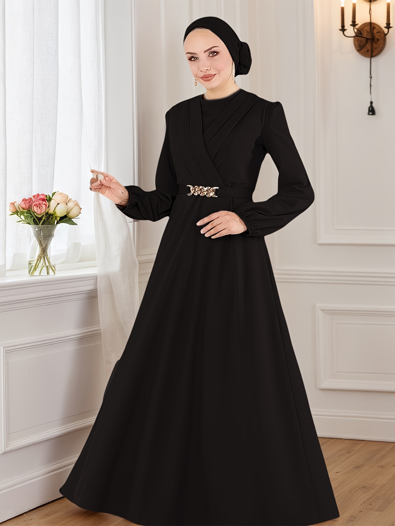 Maxi Dress Muslimah Elegant Dress Women's Elegant Arabic Maxi