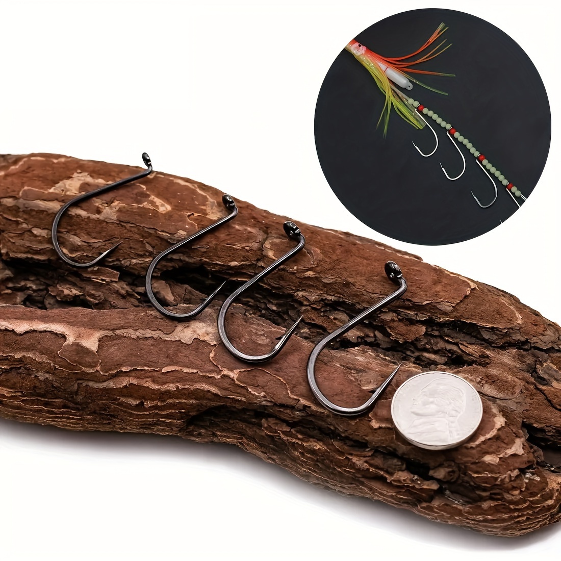 30 Hameçons à Tête Plombée - Pêche Aux Leurres Souples