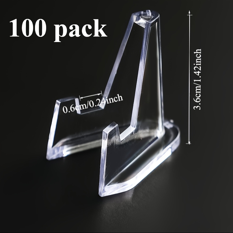 TEMU 100pcs Acrylic Display Racks, Traditional Style Clear Holders, For , Collectibles, And Memorabilia
