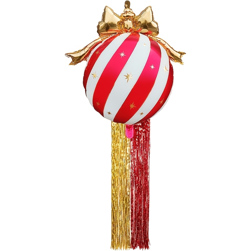 TEMU Set di 6 enormi palline gonfiabili decorative natalizie da appendere, decorazioni gonfiabili per feste natalizie, adatte per cortili esterni, ,